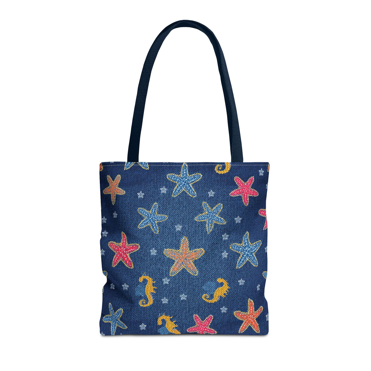 Denim Fabric Imitation Print Unisex Canvas Bag Poly Spun 3 Sizes Tote Bag 182-22