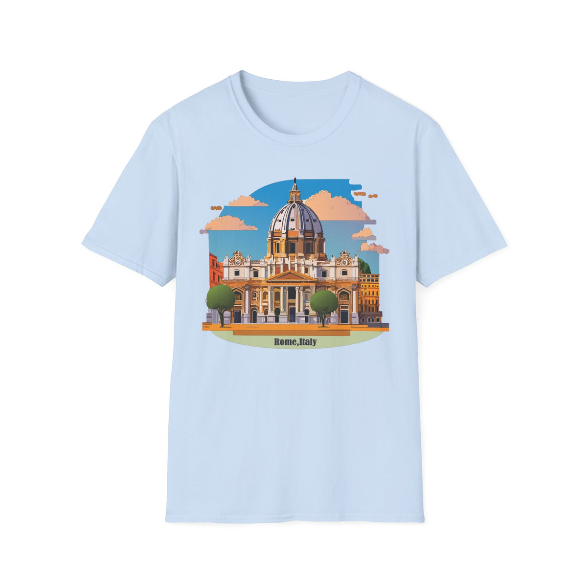 St. Peter's Basilica Illustration T-Shirt | Rome Landmark Tee