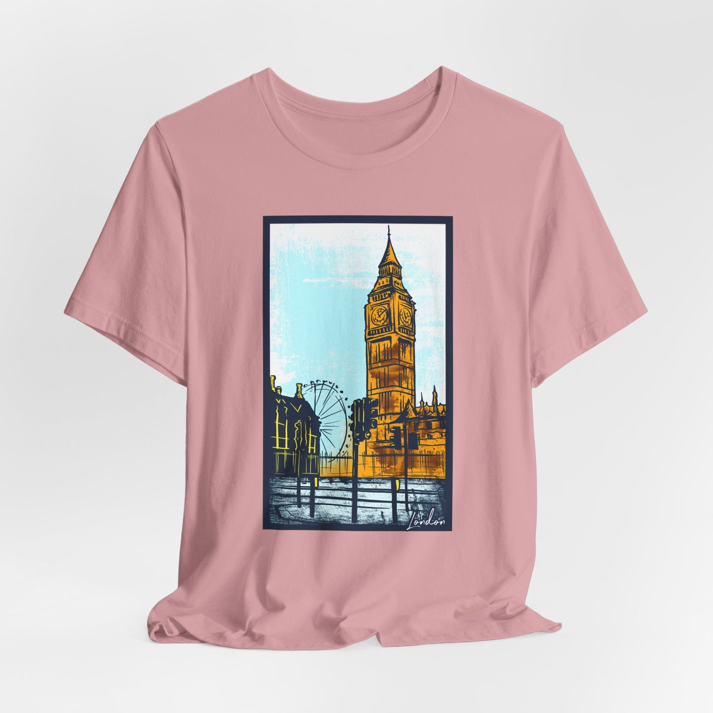 Retro Poster London Graphic Design Tee, London Shirt, Vintage Tees, Art Design T-Shirt, Graphic Tee, Retro Art Shirts