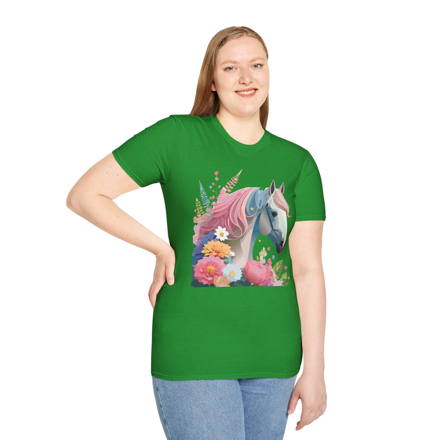 Horse Shirt Unisex Gildan Softstyle 64000 Cotton Tee With Animals