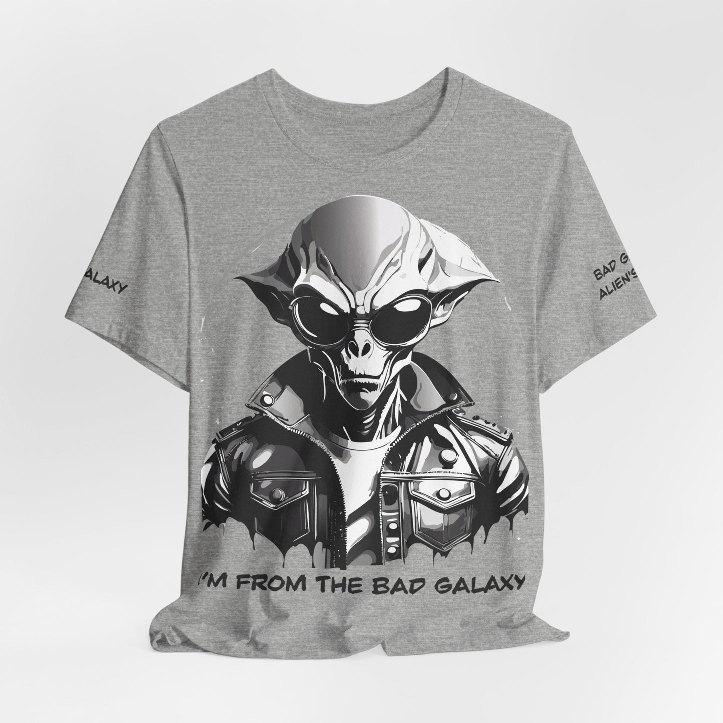 Tee Shirt With Alien From Bad Galaxy 100 Cotton Made In USA Eco Friendly Ink Graphic Edition