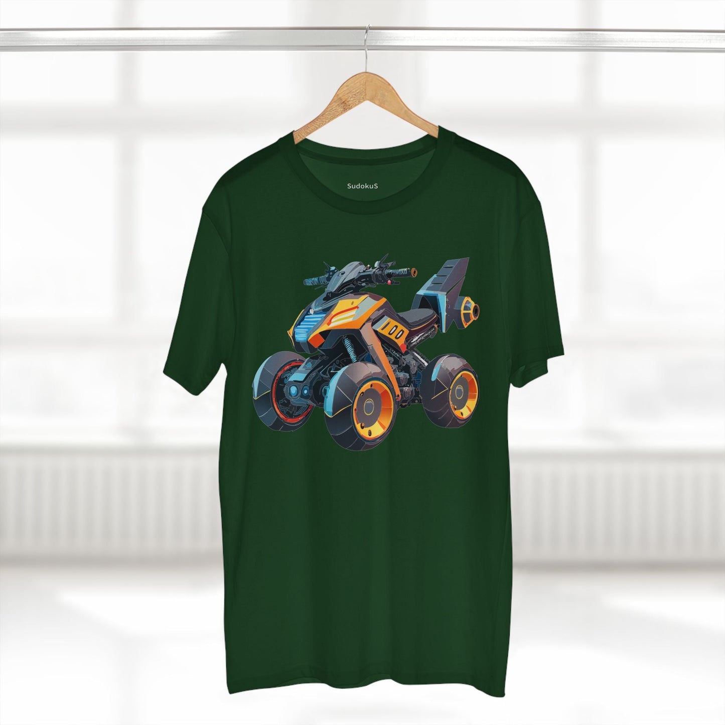Moto Bike Graphic Unisex 100 Cotton Staple Tee 13