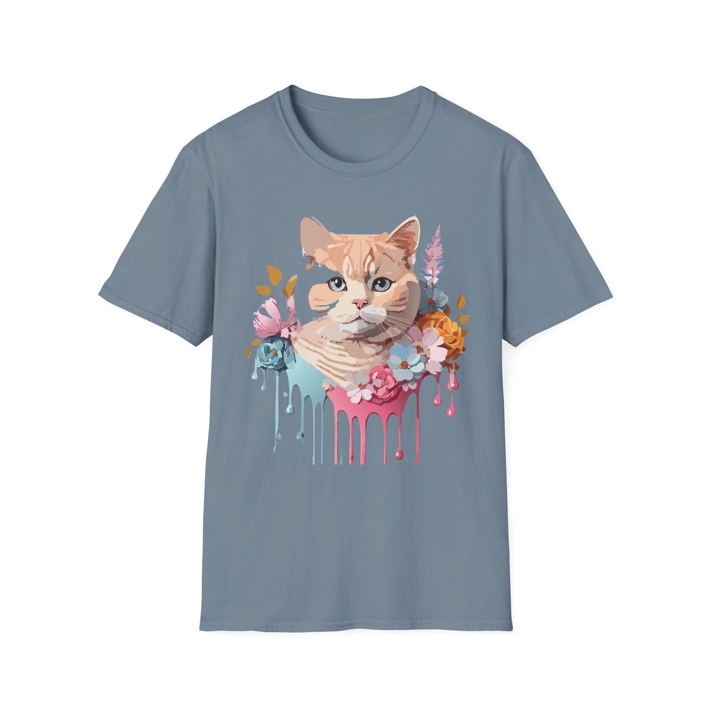 Cat Shirt Unisex Kitten Tee Softstyle Gildan 64000 Cotton Tee