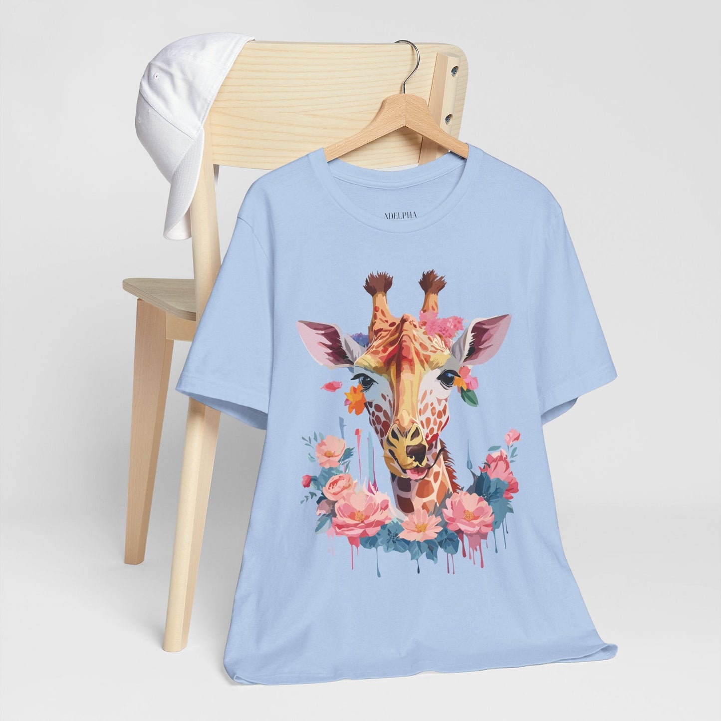 Giraffe Graphic Unisex 100 Cotton Vintage Animal Art T-Shirt 2
