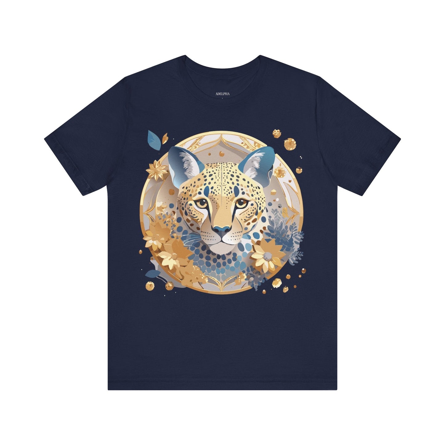 Adelpha Medallion Graphic Tee Unisex Short Sleeve Vintage Inspired Art Design Premium Cotton Jersey