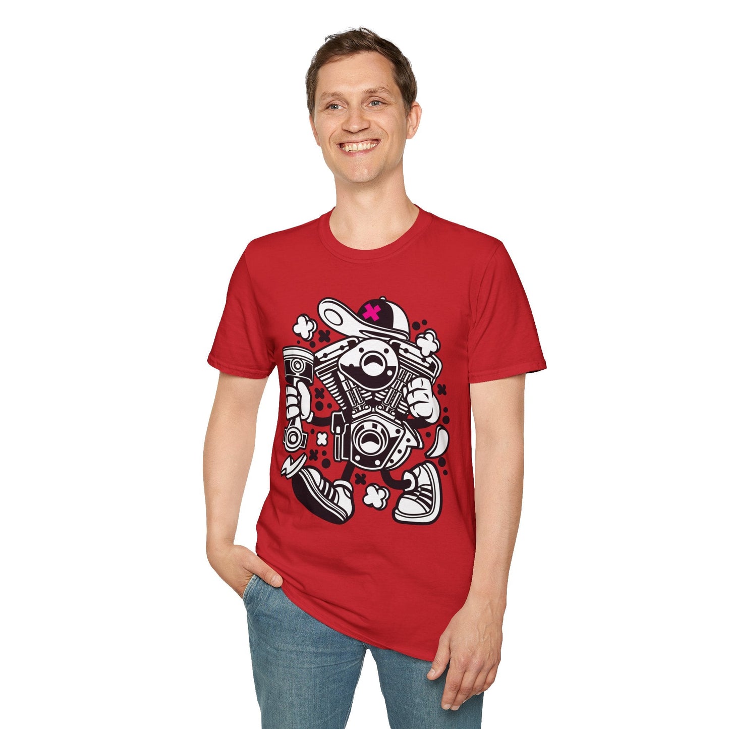 Cartoon T Shirt Animation Tee Funny Tee Unisex Gildan Softstyle 64000 100 Percent Cotton