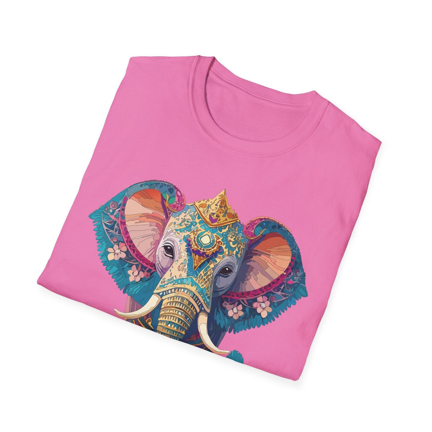 Elephant Shirt Unisex Animal Tee Softstyle 100 Percent Ring Spun Cotton Gildan 64000