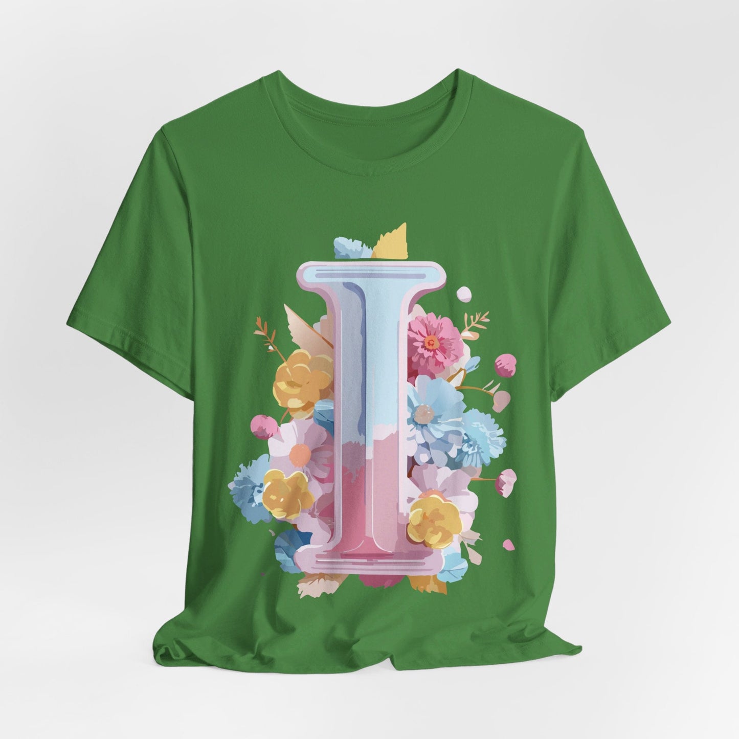 Letter I Shirt Unisex Graphic Tee Vintage Inspired Adelpha Art Design Short Sleeve