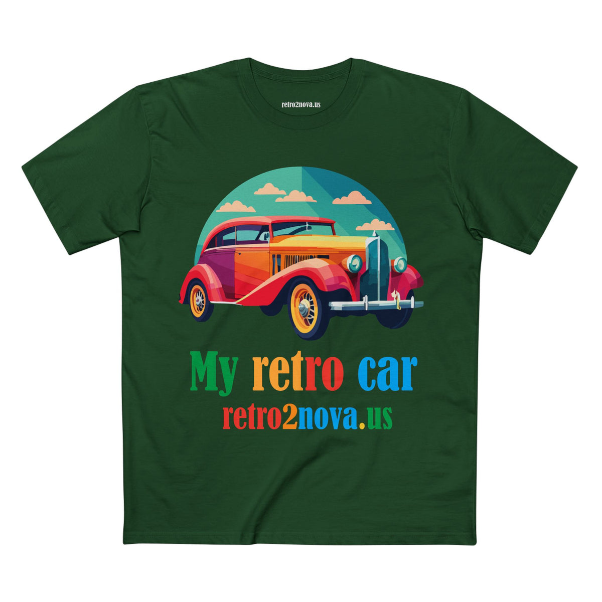 Retro Car Vintage Graphic Tee Staple Unisex 100 Cotton Tee Shirt - RC-20