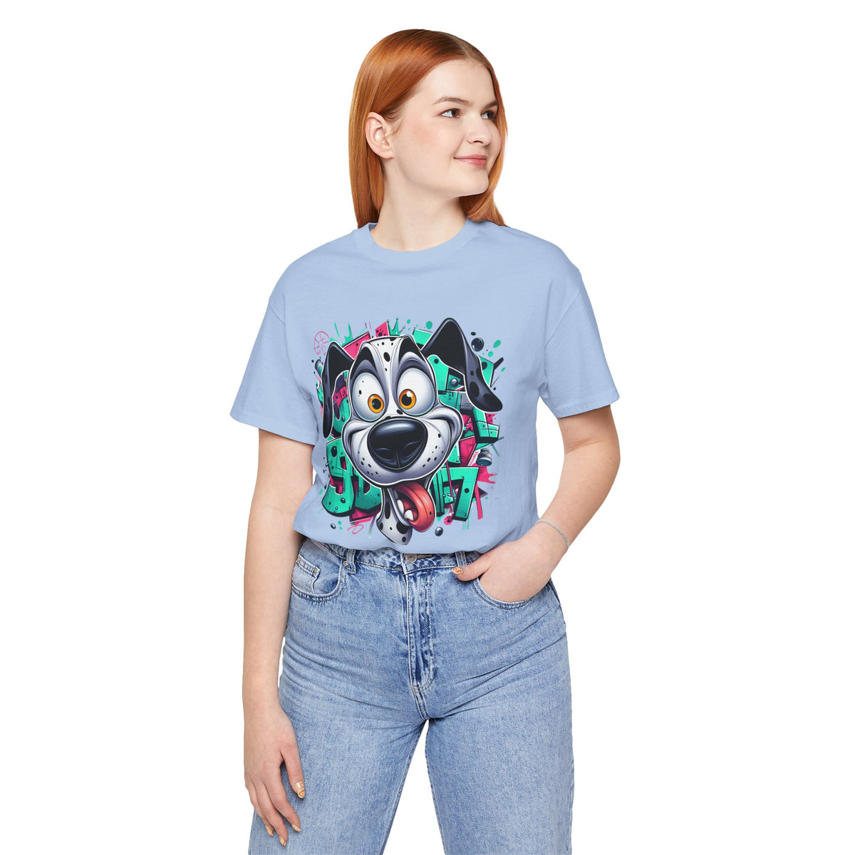 Viki Animal Tees, Dog Tee Shirt, Funny Dog T-Shirt, Art Design Top, Funny Animal T-Shirt, Graphic Tee