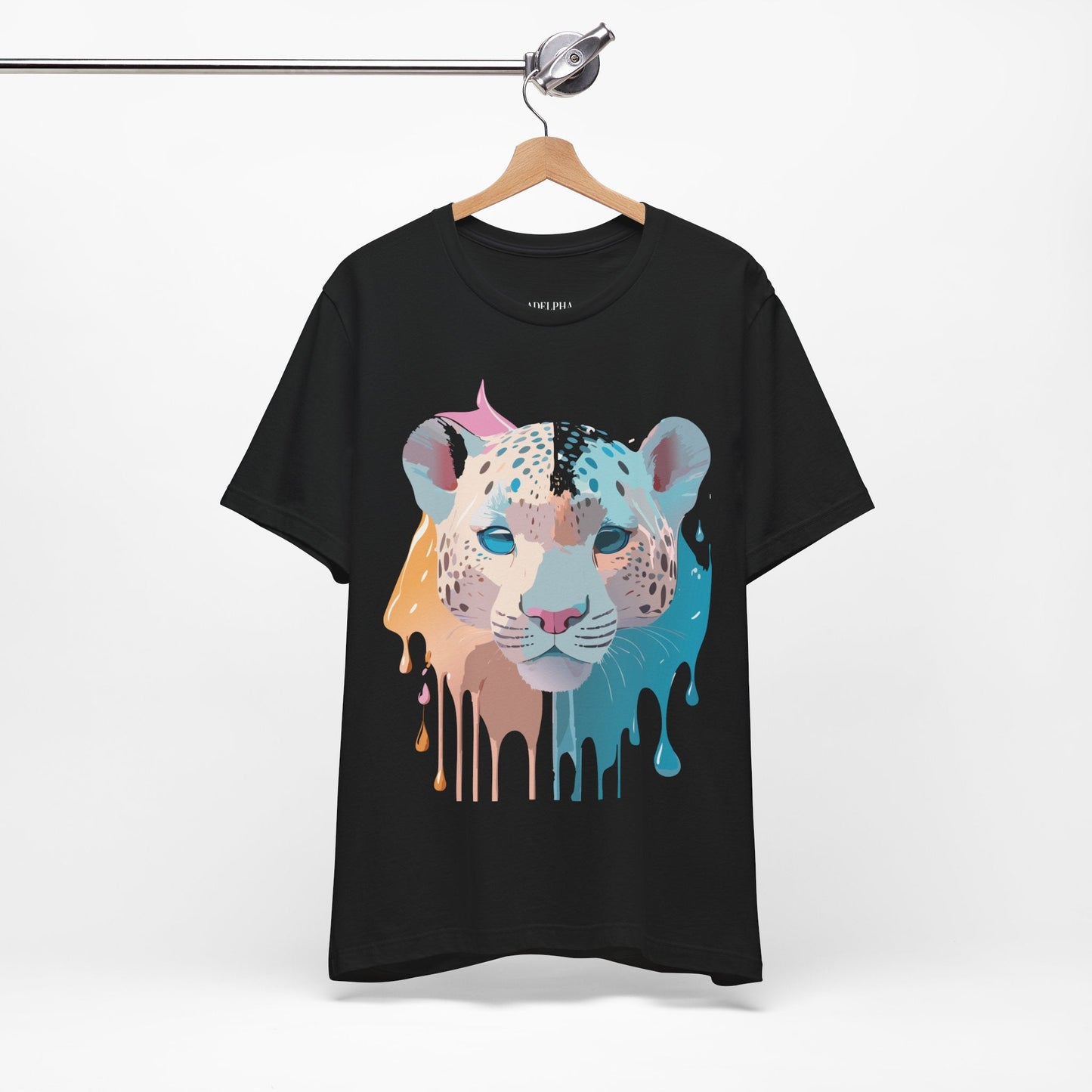 Adelpha Cheetah Graphic Tee Unisex Short Sleeve Art Design Shirt
