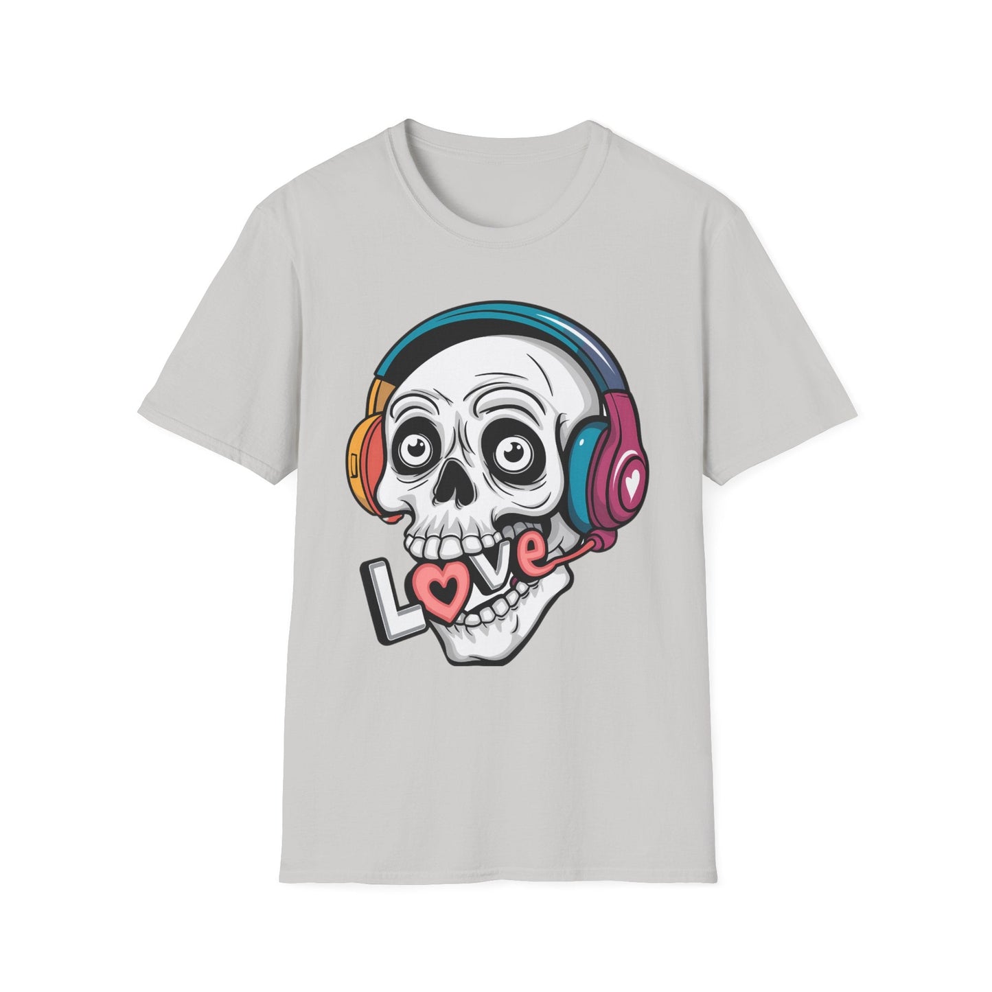 Skull Tee Shirt Unisex Skeleton Shirt With Skull Artwork Gildan Softstyle Cotton Tee