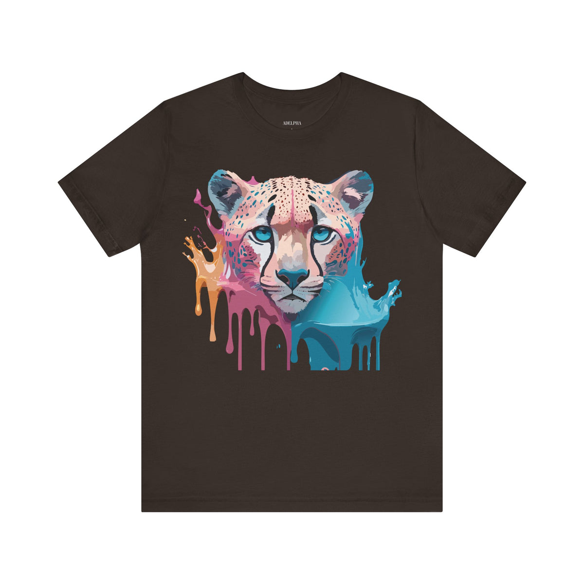 Cheetah Graphic Unisex Cotton Bella+Canvas Tee with Art Animal Design e302