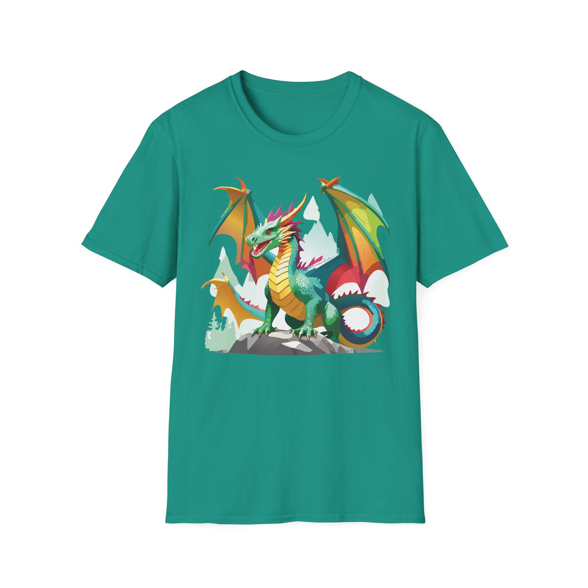 Dragon Graphic Tee Gildan Unisex 100 Cotton Tee Shirt with Animals m24