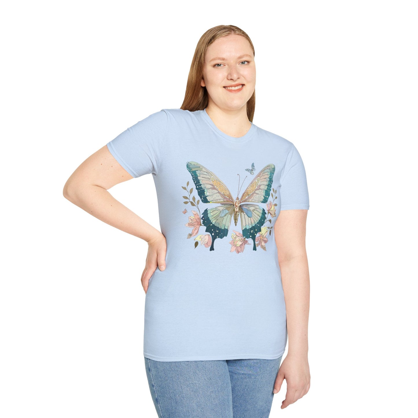 Butterfly T Shirt Unisex Softstyle Short Sleeve Gildan 64000 Monarch Inspired Shirt
