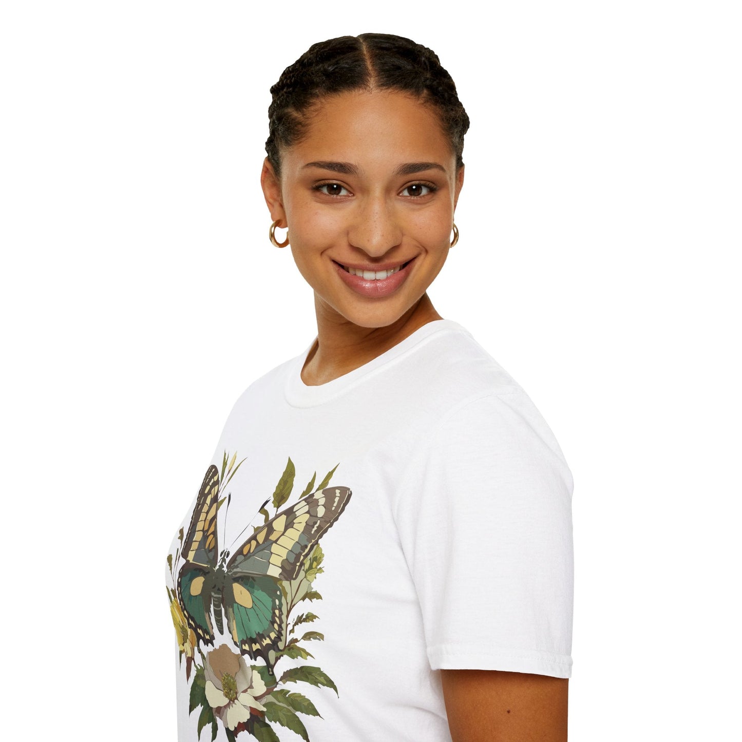 Butterfly Shirt Unisex Monarch Butterfly Tee Gildan Softstyle 64000 100 Percent Ring Spun Cotton