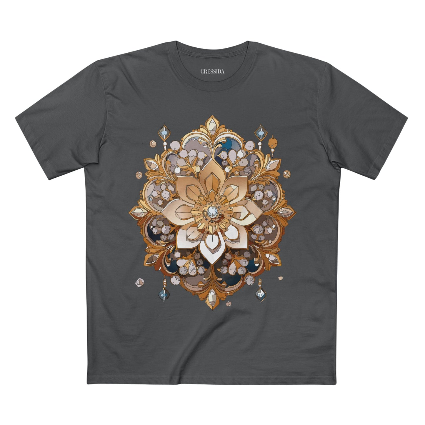 Floral Graphic T-Shirt Unisex 100 Cotton Art Design with Antique Flowers Tee 22