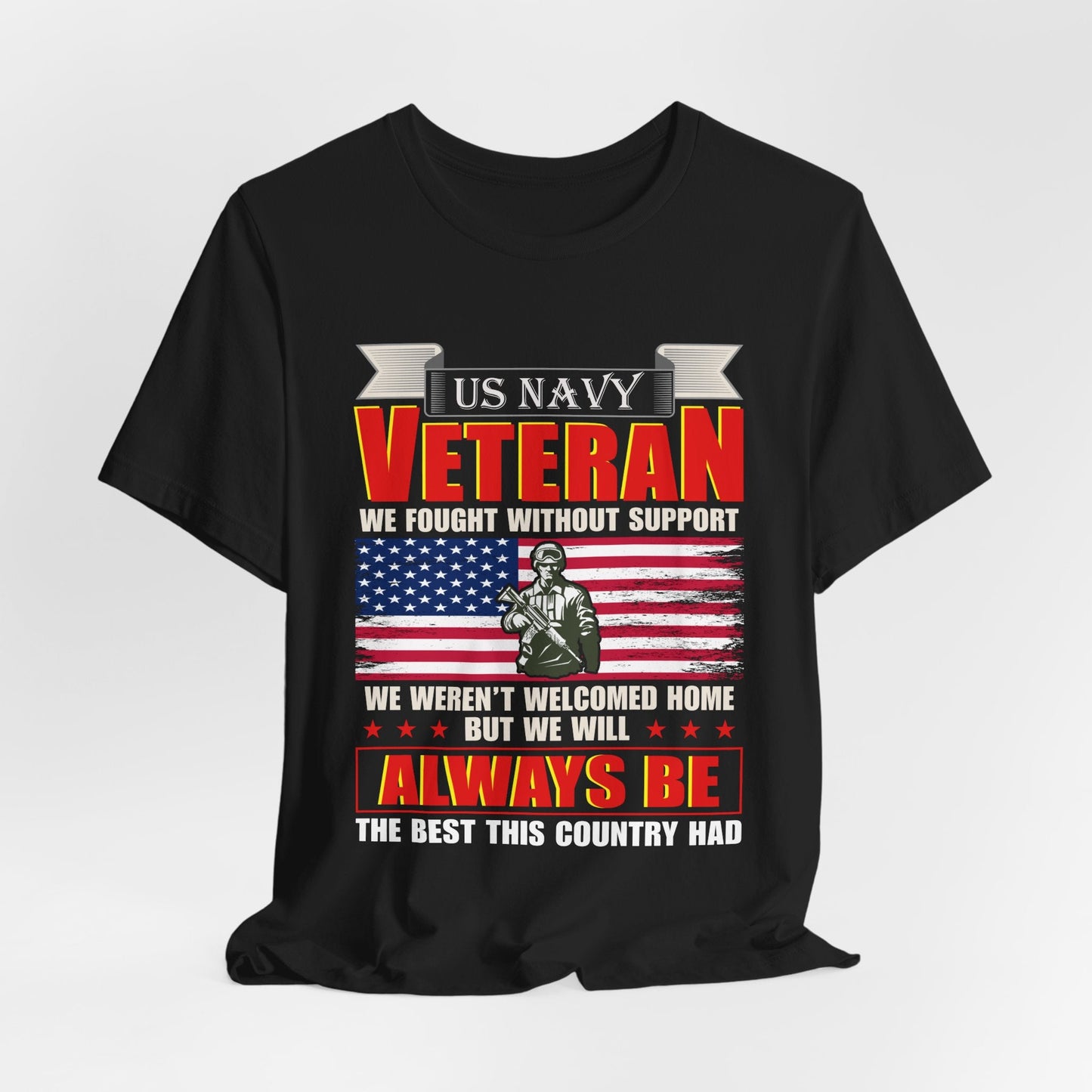 Army Veteran Patriotic Graphic Design Unisex Cotton T-Shirt v42