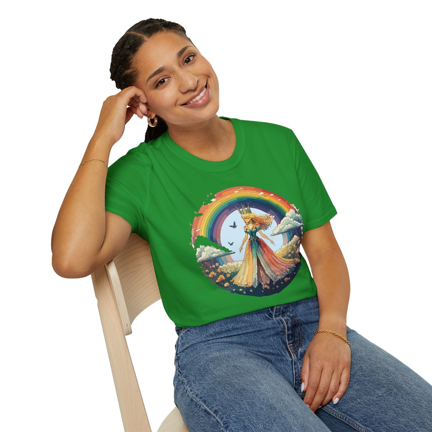 Womens Graphic T Shirt Art Design Tee Softstyle 64000 Unisex Lightweight Cotton Fabric