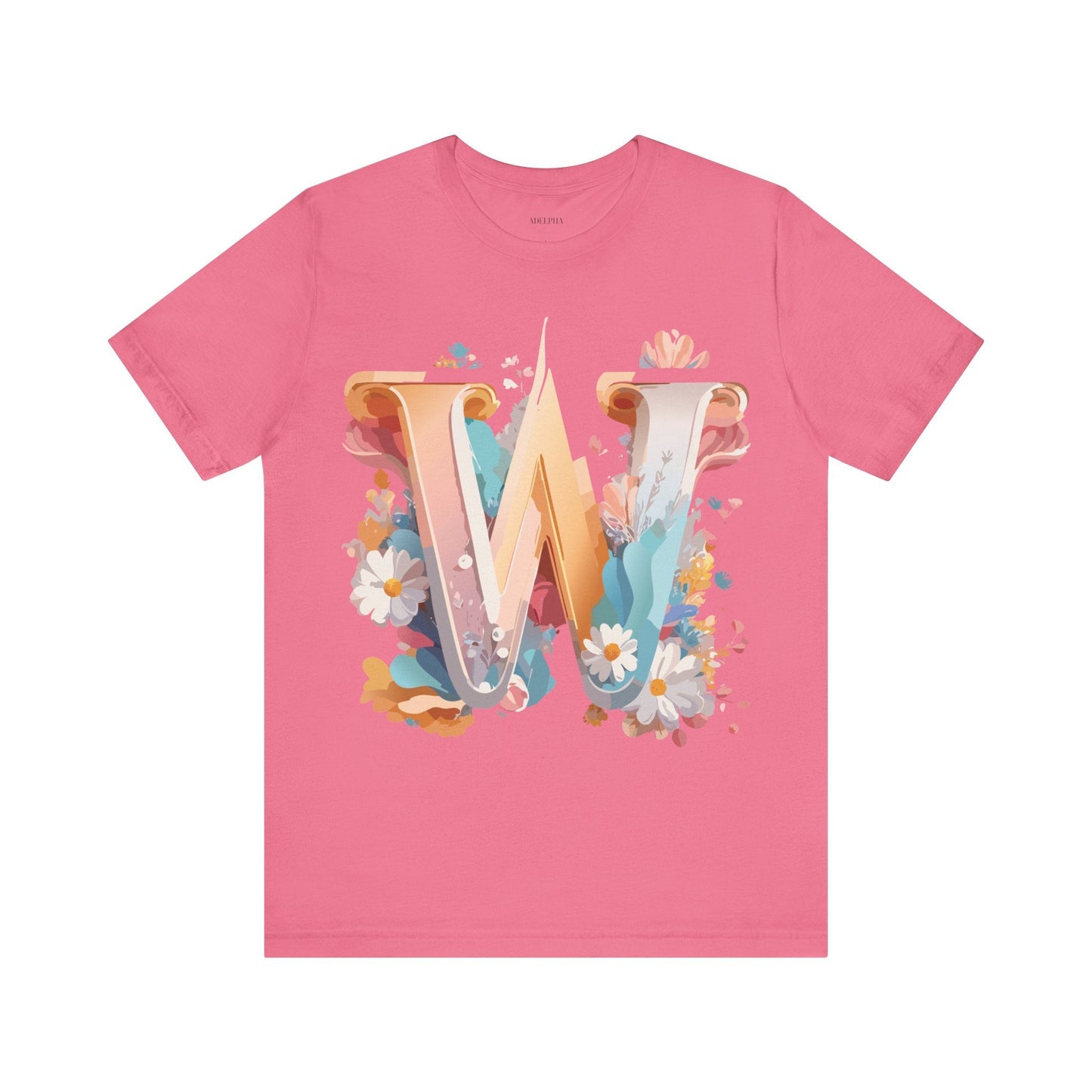 Letter W  Graphic Tee Unisex Jersey Short Sleeve Vintage Inspired ArtDesign