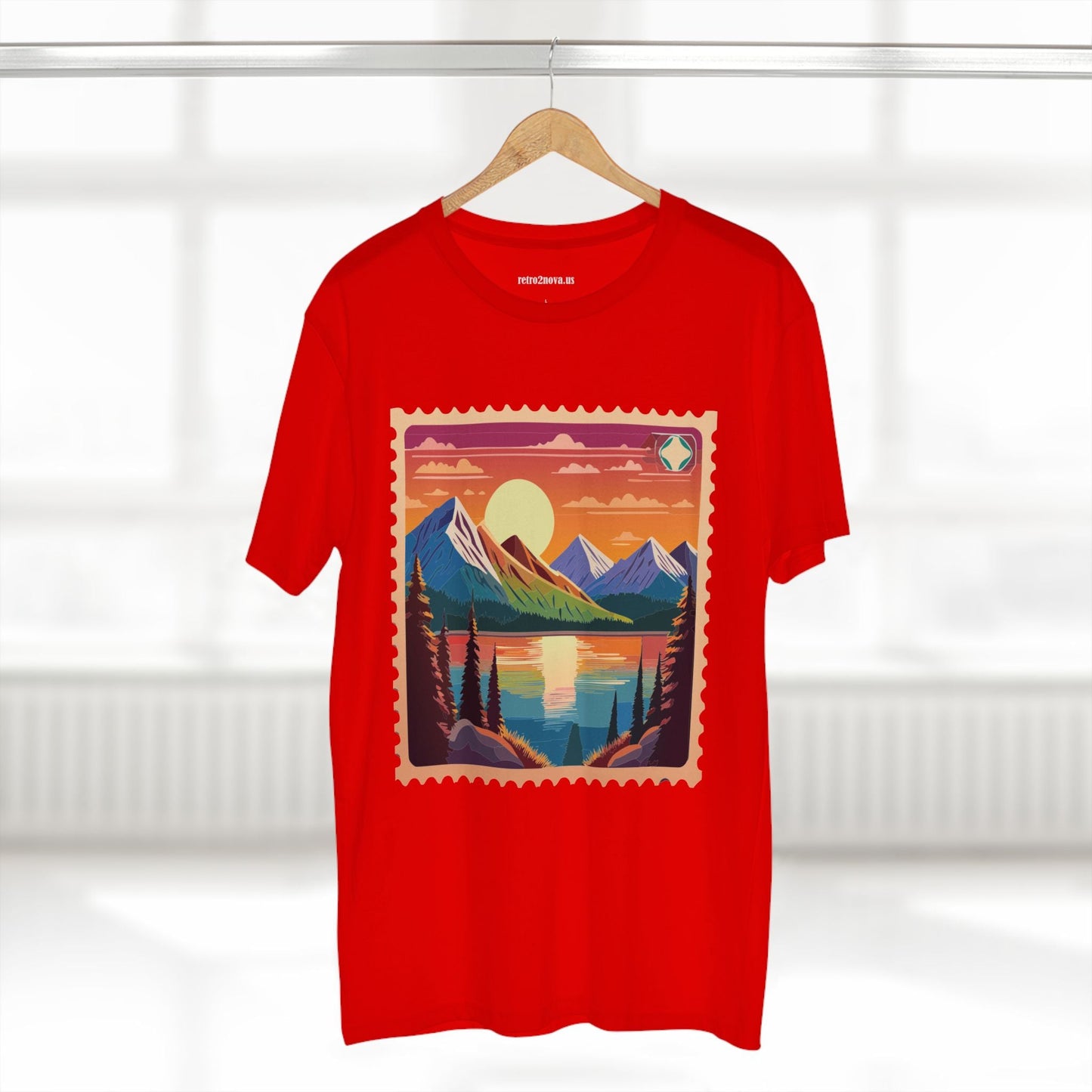 Postage Stamp Shirt Unisex Original Art Design Cotton Tee PS17 Retro2Nova Premium Cotton Staple Tee