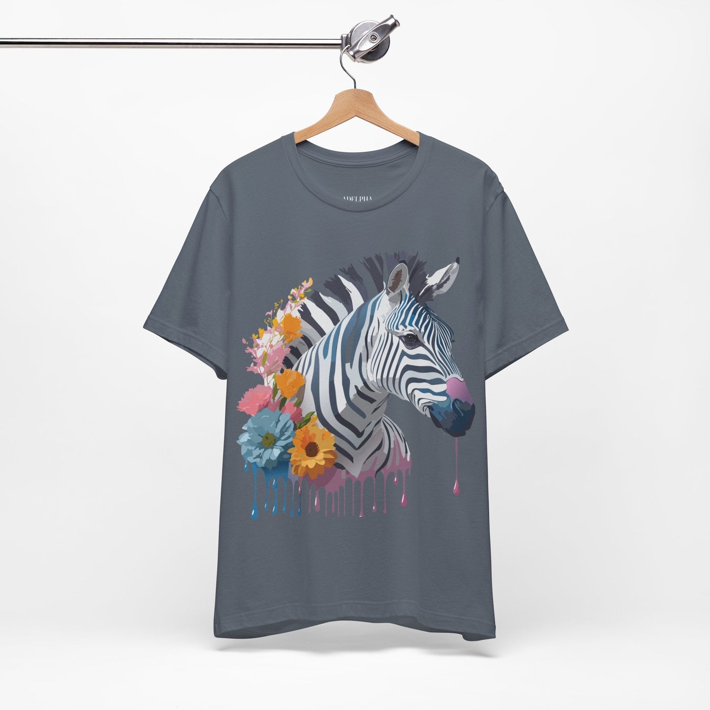Adelpha Zebra Graphic T Shirt Unisex Vintage Inspired Art Short Sleeve Premium Soft Cotton