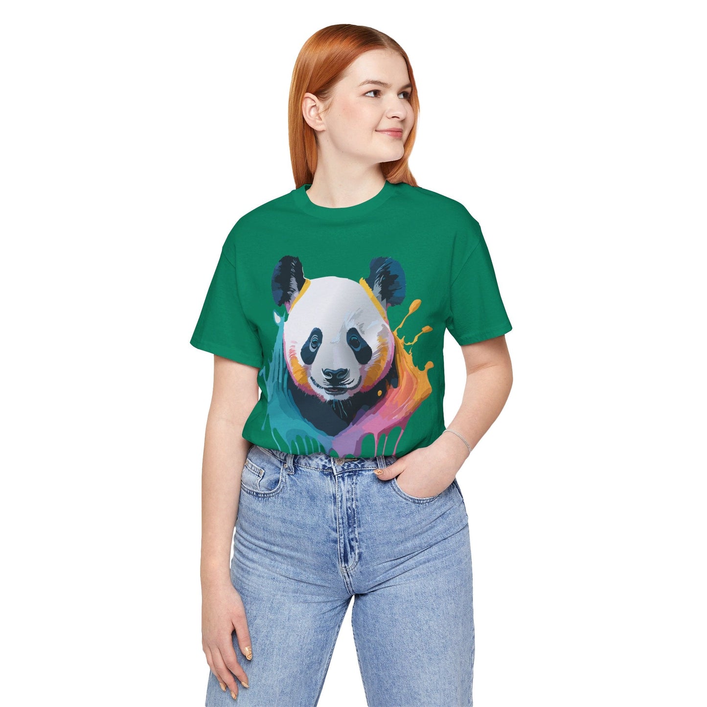 Panda Graphic T Shirt Unisex Jersey Short Sleeve Vintage Inspired Art Tee by Adelpha