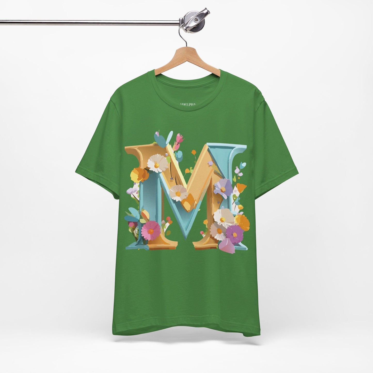 Letter M Shirt Unisex Graphic Tee From Adelpha Vintage Inspired Art Short Sleeve Jersey