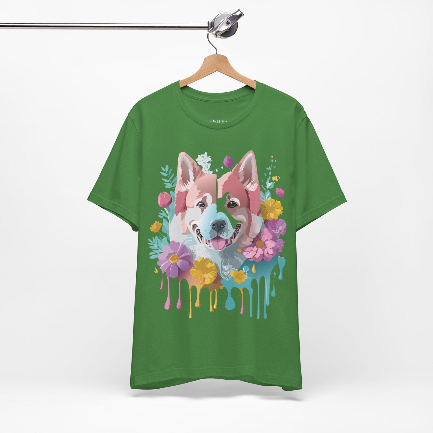 Dog Shirt Graphic Tee Unisex Short Sleeve Adelpha Art Design Vintage Inspired Artwork Edition