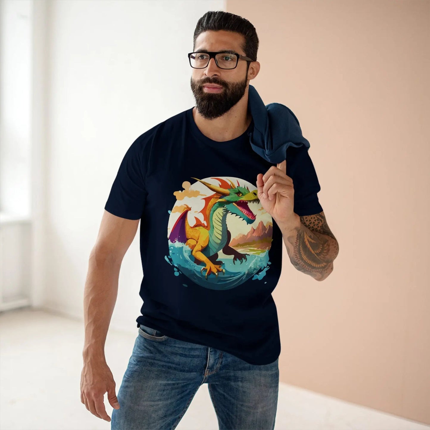 Dragon Graphic Unisex 100 Cotton Staple Tee 24