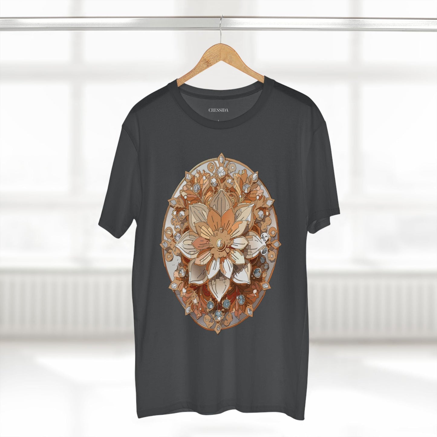Floral Graphic T-Shirt Unisex 100 Cotton Art Design with Antique Flowers Tee 13