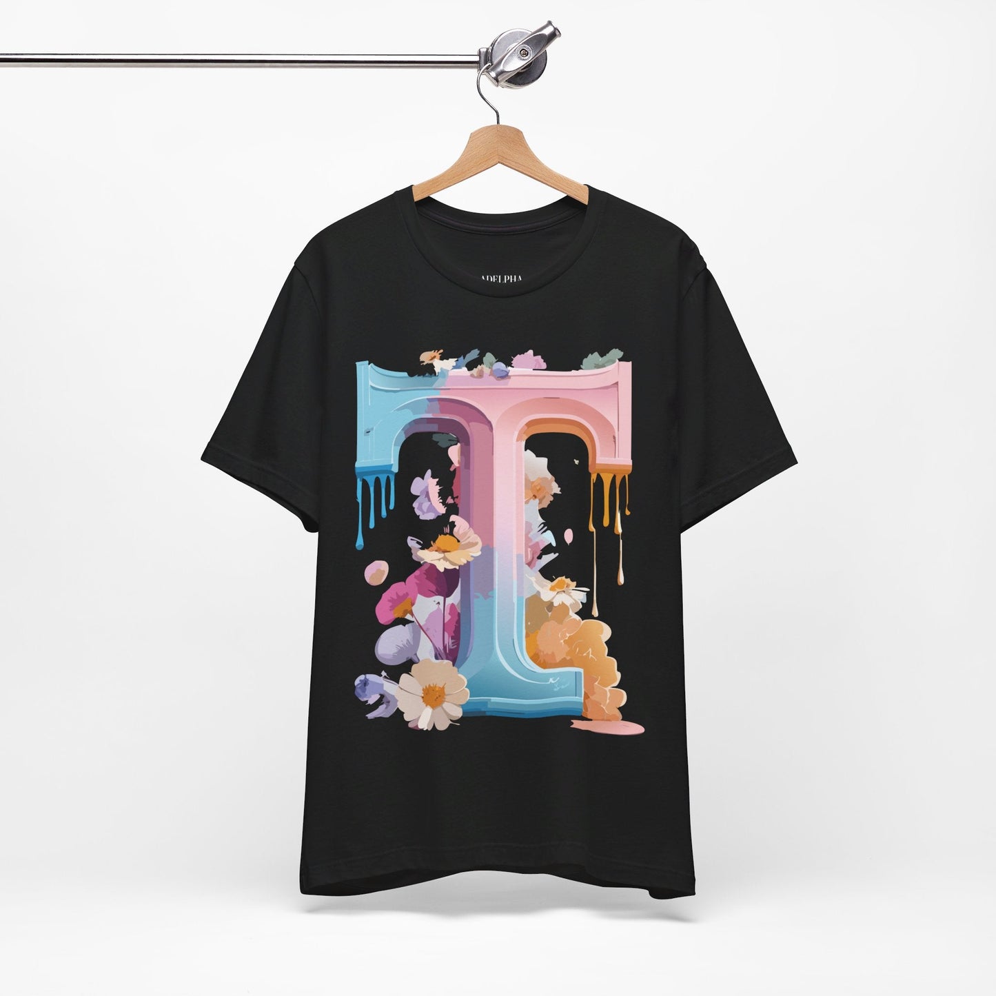 Unisex Graphic Letter T Shirt by Adelpha Vintage Inspired Art Tee Short Sleeve Premium