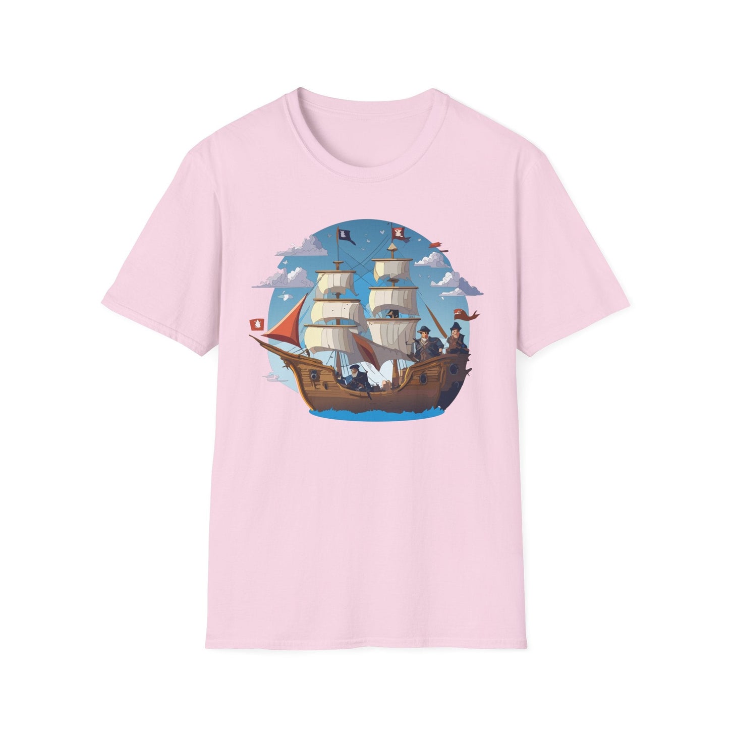 Ship T Shirts Frigate Vessel Tee Unisex Gildan Softstyle 64000 100 Percent Cotton