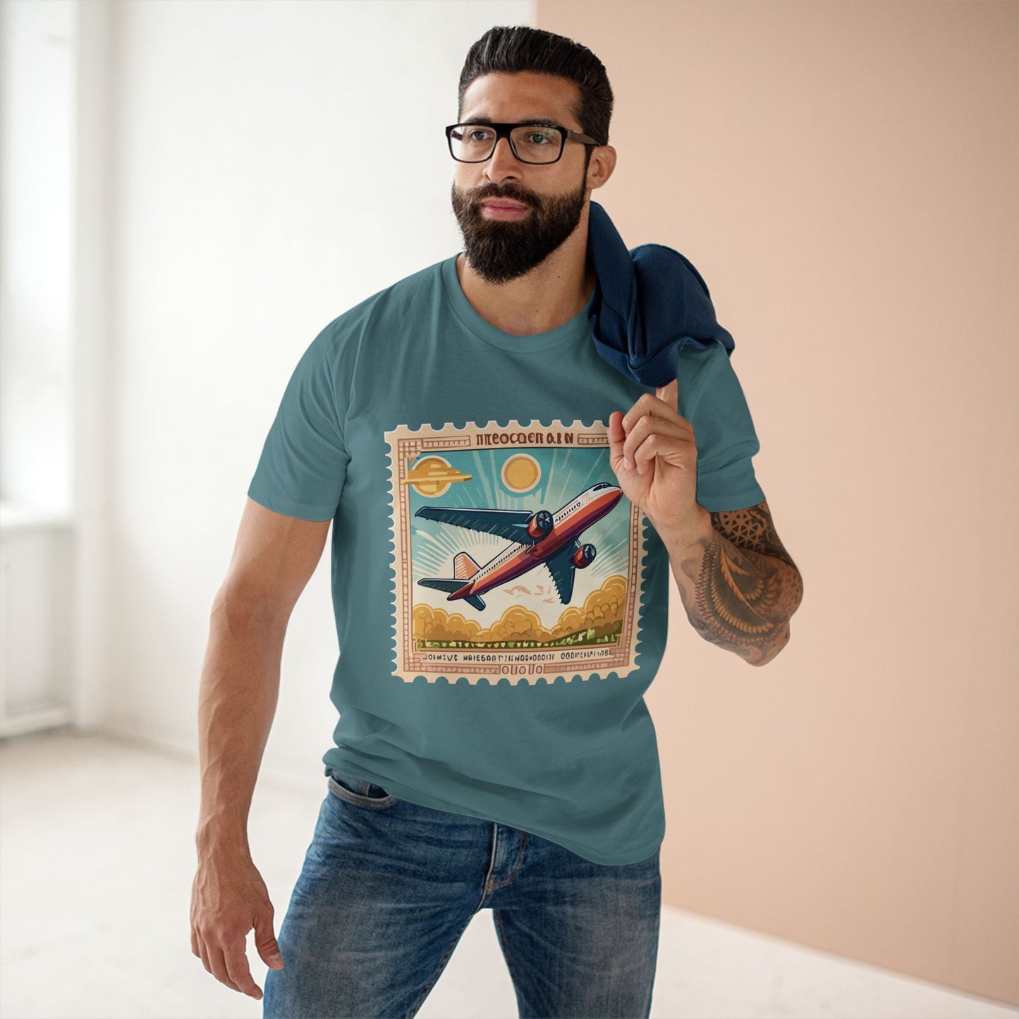 Stamp Shirt Postage Stamp Tee PS5 Unisex Premium Cotton Art Tee By Retro2Nova Pro
