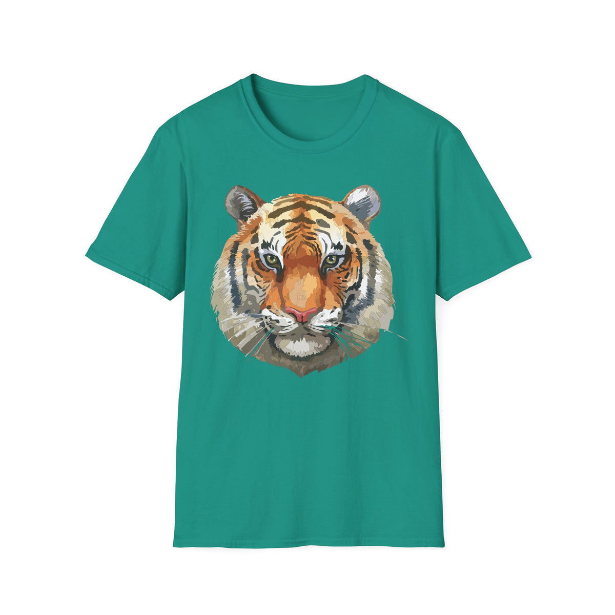 Watercolor Tiger Face T-Shirt | Wildlife Illustration, Animal Print