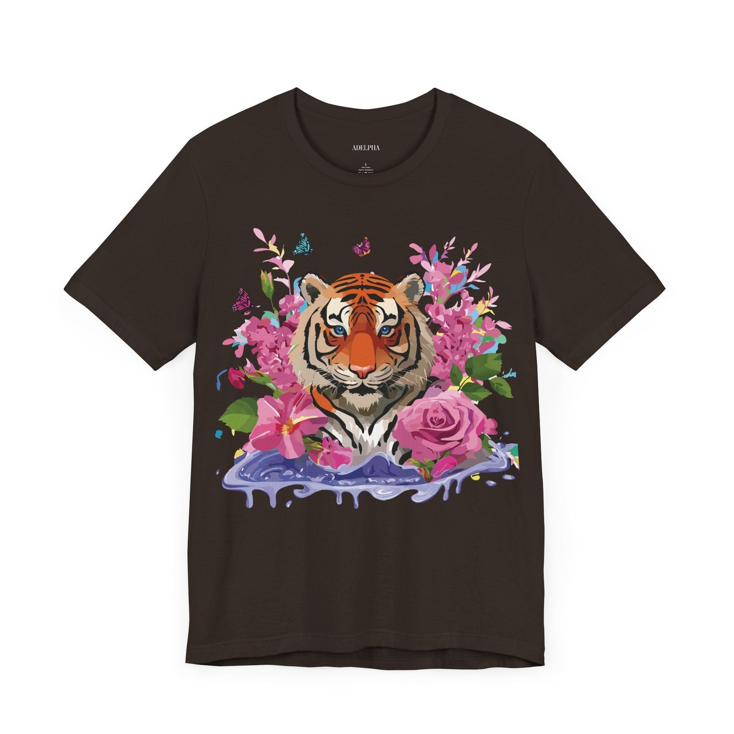Tiger Graphic Unisex 100 Cotton Vintage Art with Animal Tee 11