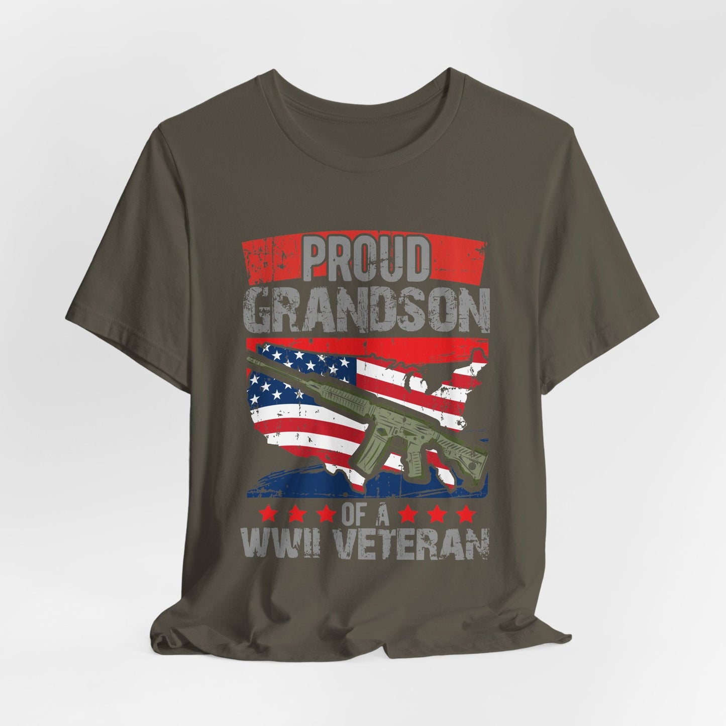 Army Veteran Patriotic Graphic Design Unisex Cotton T-Shirt v16