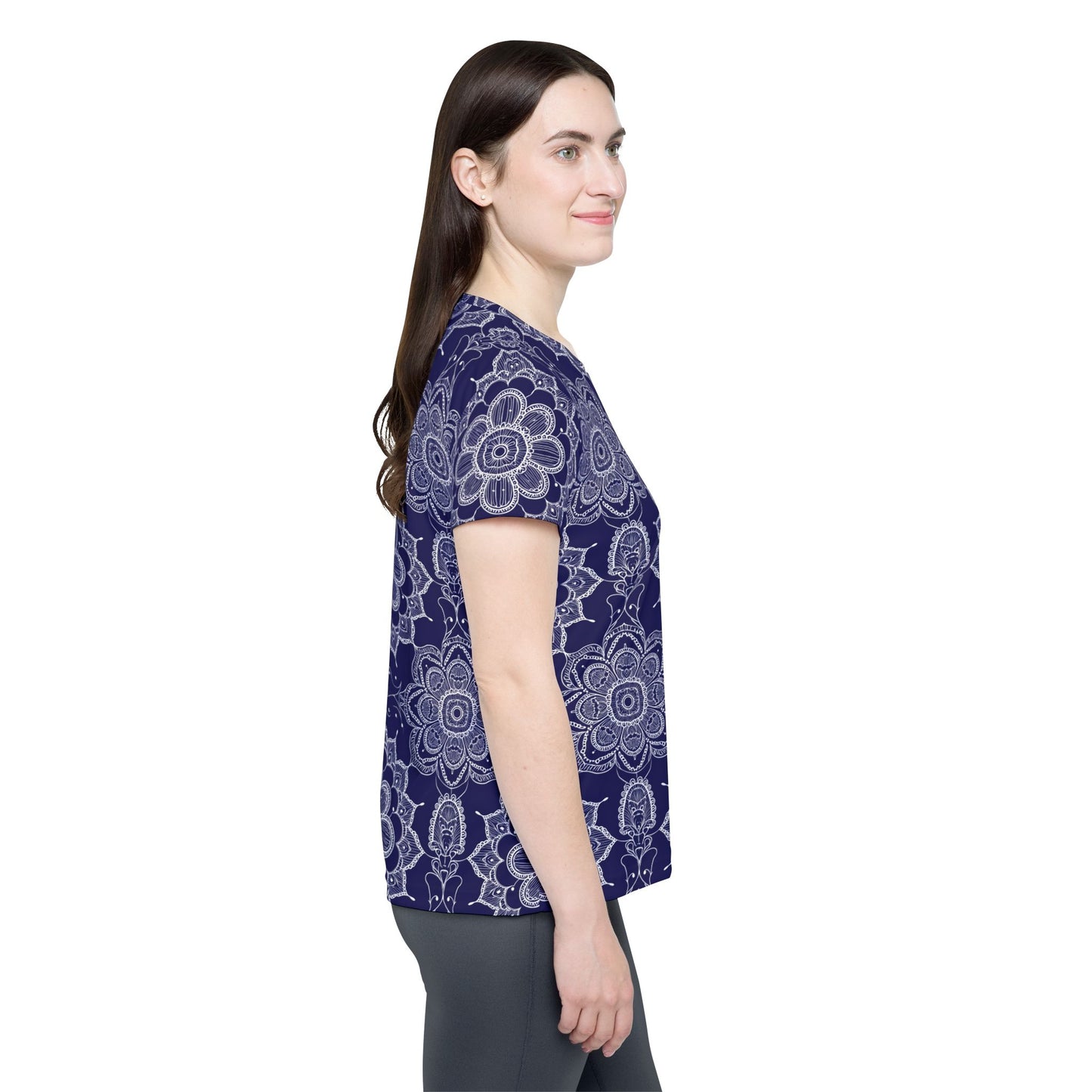 Lace Print Poly Shirt, Poly Shirt with Lace Print, Lace Shirt 40