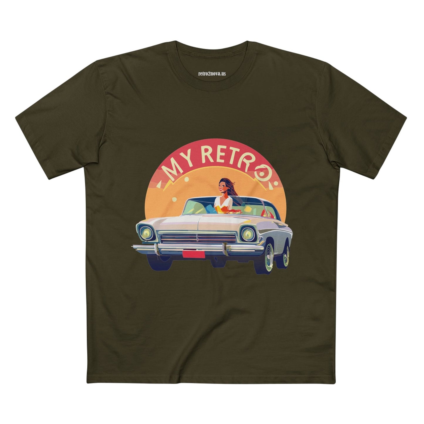 Retro Car Shirts Vintage Car RC-26 Unisex Premium Cotton Tee With Original Art Design