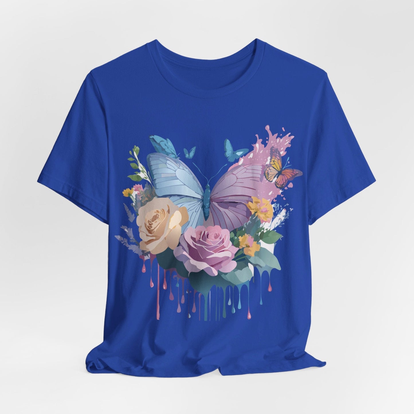 Butterfly Graphic Tee Unisex Vintage Art Design Adelpha Short Sleeve