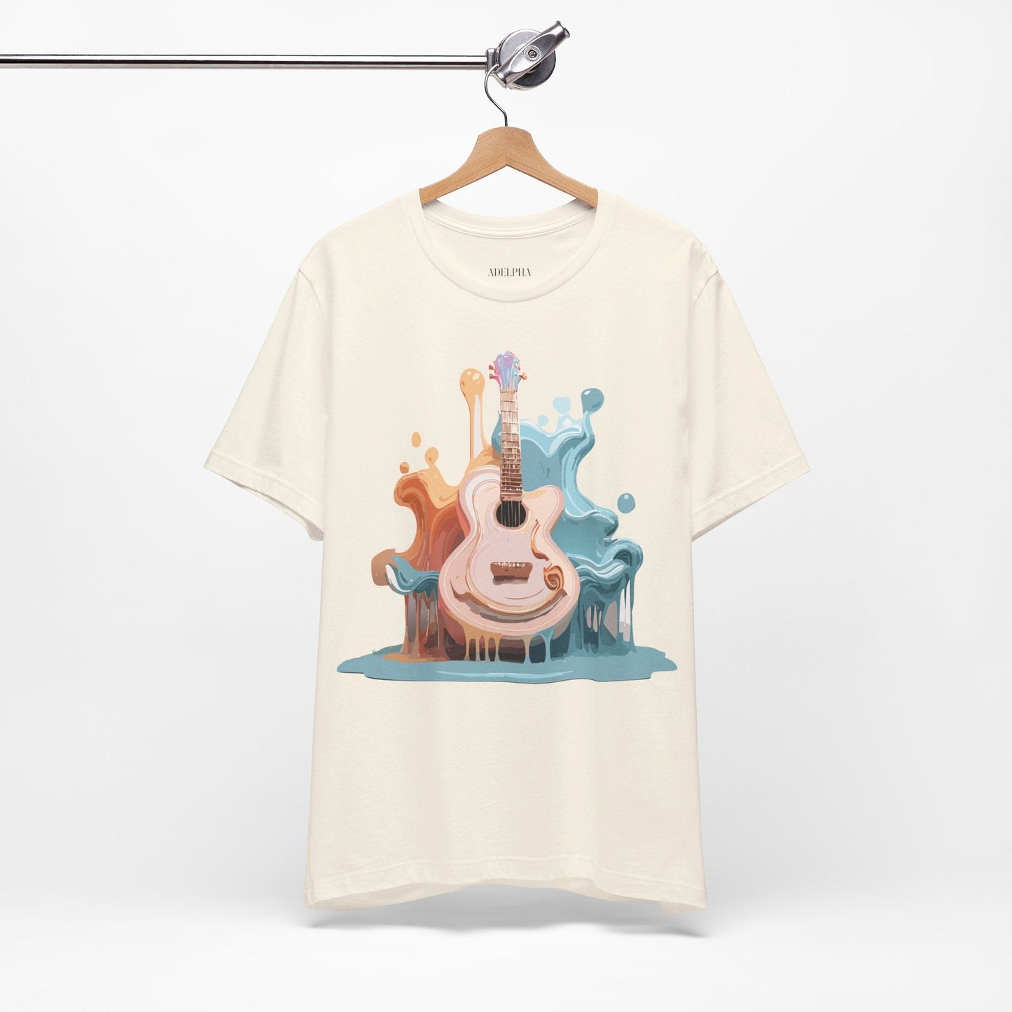 Music Graphic Unisex 100 Cotton Vintage Art with Musical Elements Tee 58
