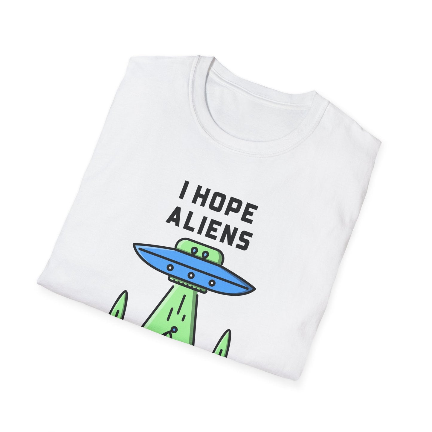 Alien UFO TShirt  I Hope Aliens Believe In Me Cute SciFi Graphic Tee