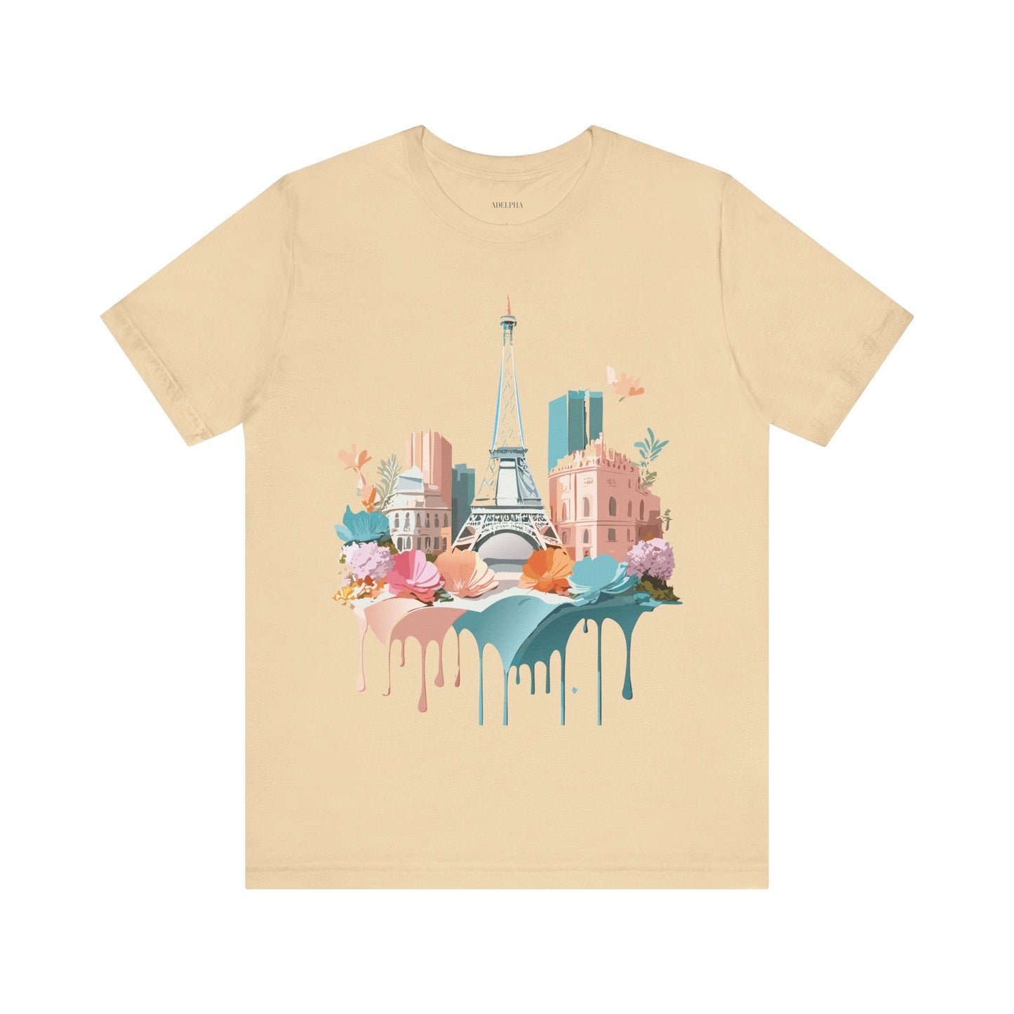 Paris Vintage Inspired Graphic Tee Unisex Short Sleeve Shirt Adelpha Artwork Studio