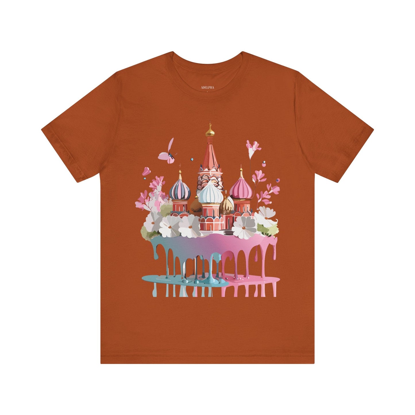 Unisex Moscow Tourist Shirt Graphic Tee By Adelpha Vintage Inspired Art For Everyday Wear