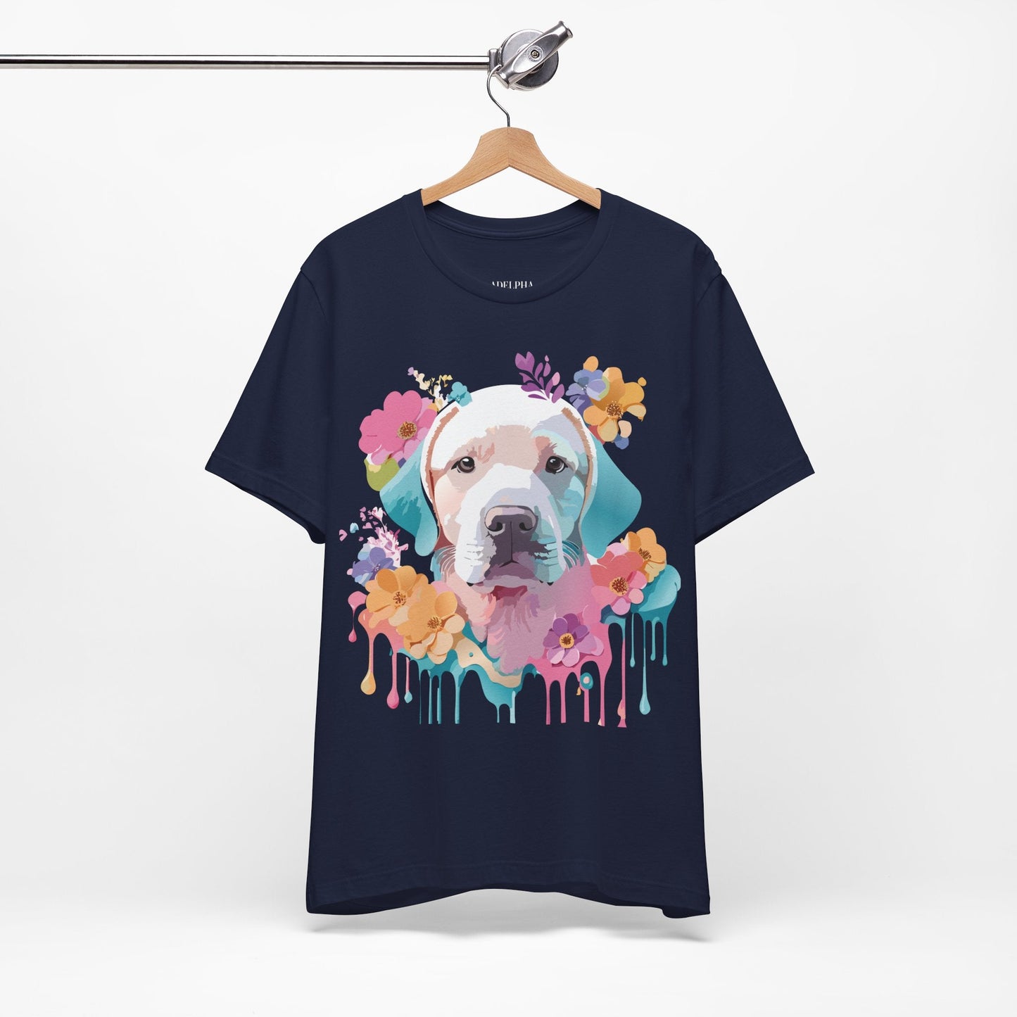 Dog Graphic Tee Unisex Vintage Inspired Art Design Adelpha Short Sleeve Jersey Shirt