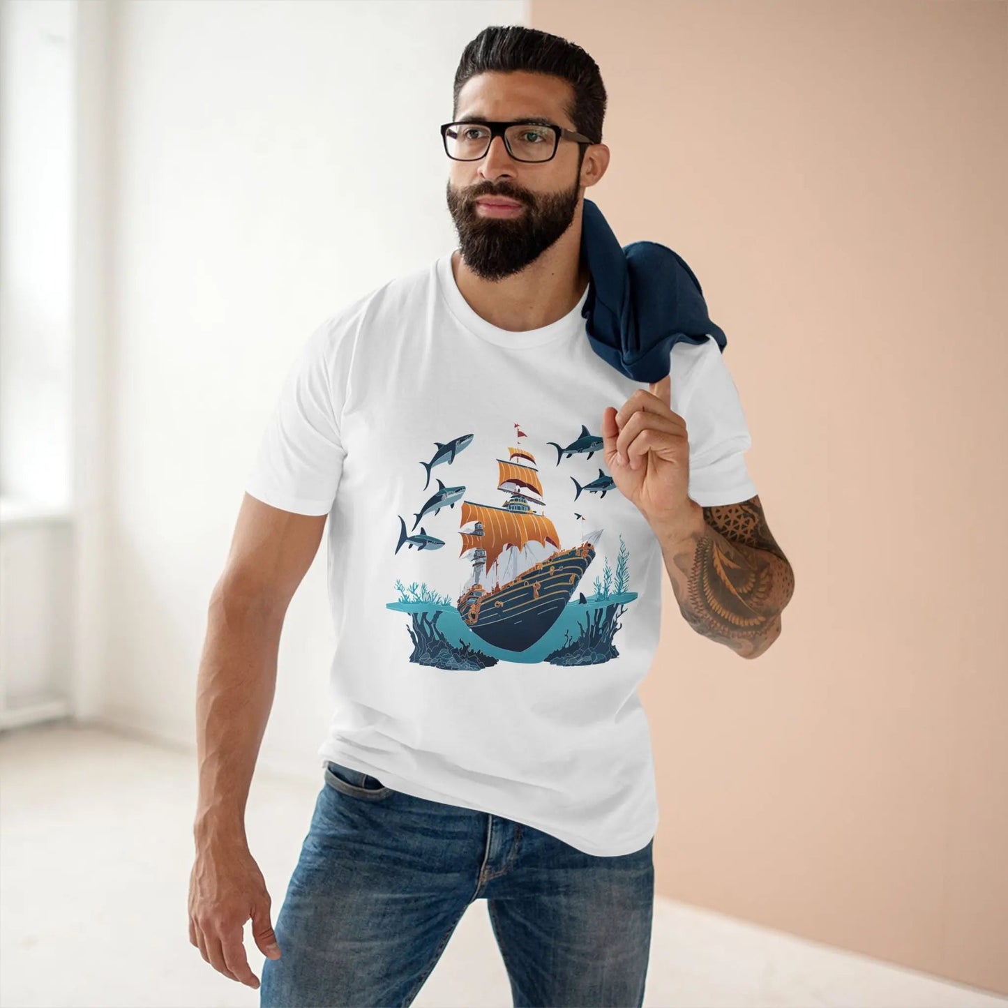 Ocean Coast Graphic Unisex 100 Cotton Staple Tee 27