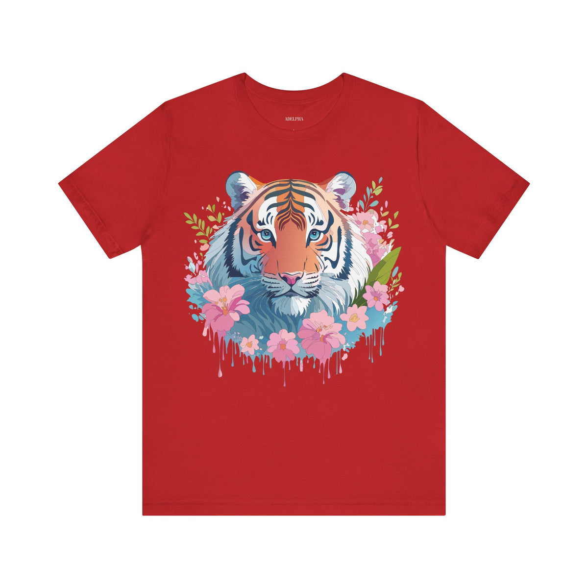 Tiger Graphic Unisex Cotton Bella+Canvas Tee with Art Animal Design e149