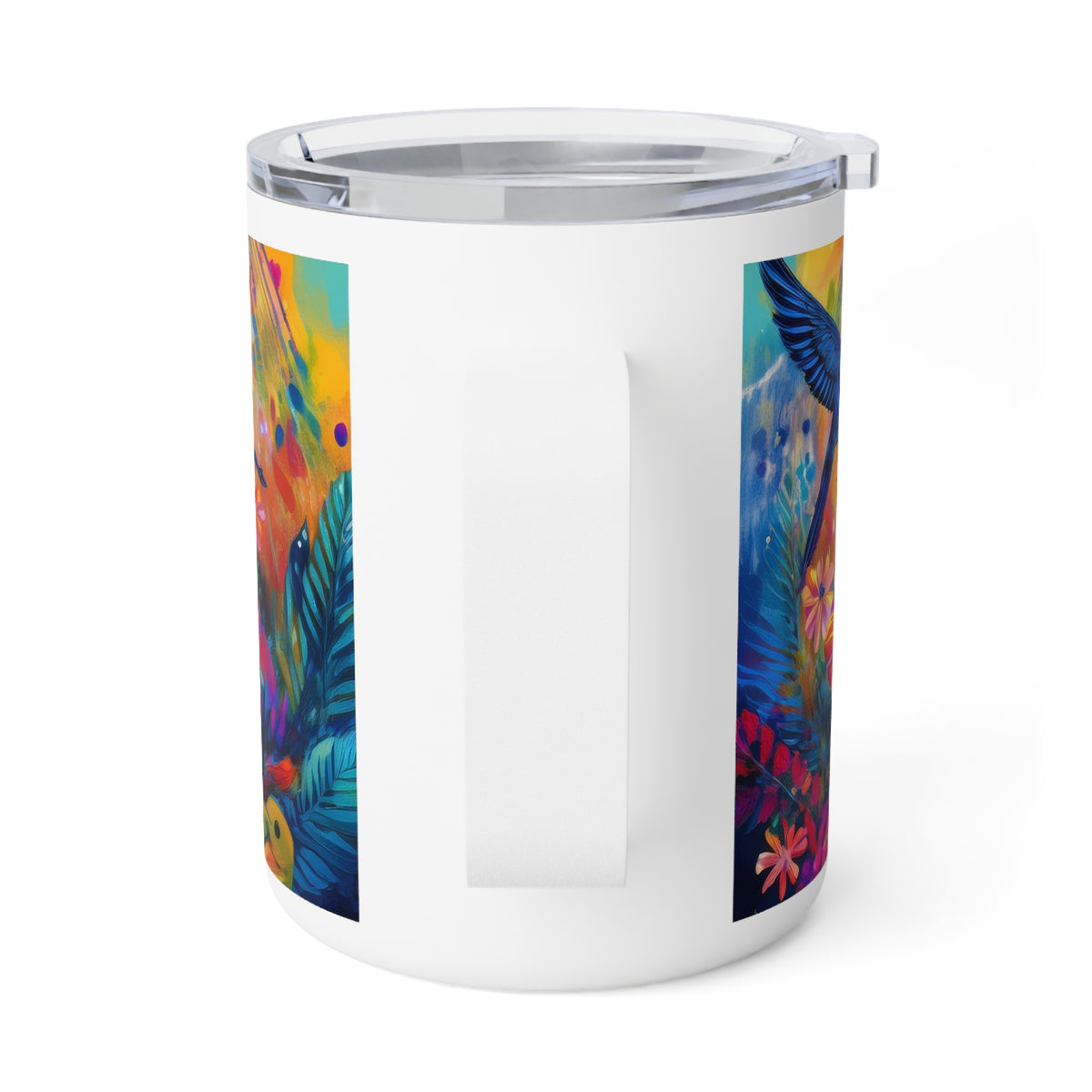 41 Art Design Insulated Coffee Mug Clear Lid 10oz Insulated Coffee Mug 10oz