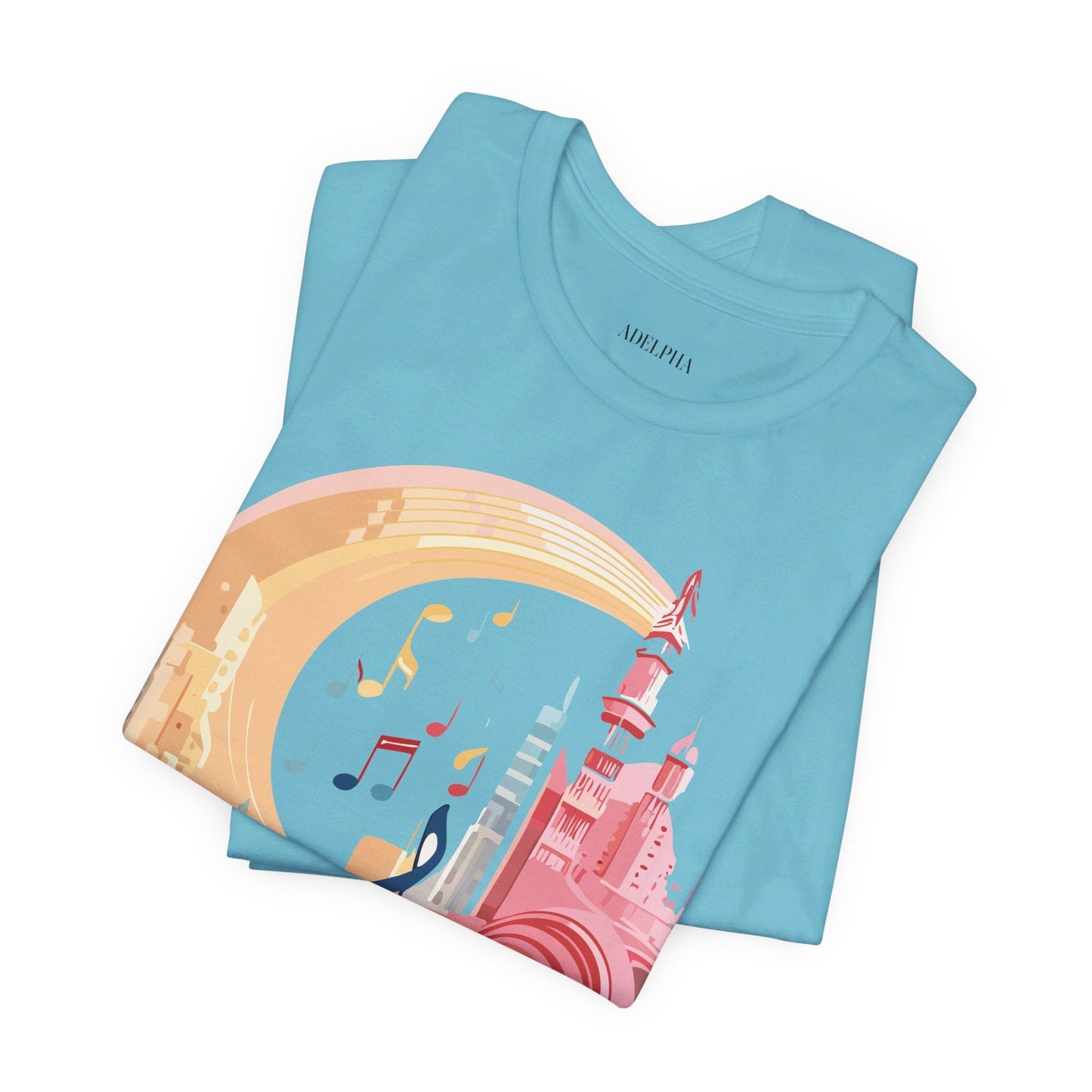 Music Graphic T Shirt Unisex Jersey Short Sleeve Art Design by Adelpha Vintage Inspired Tee