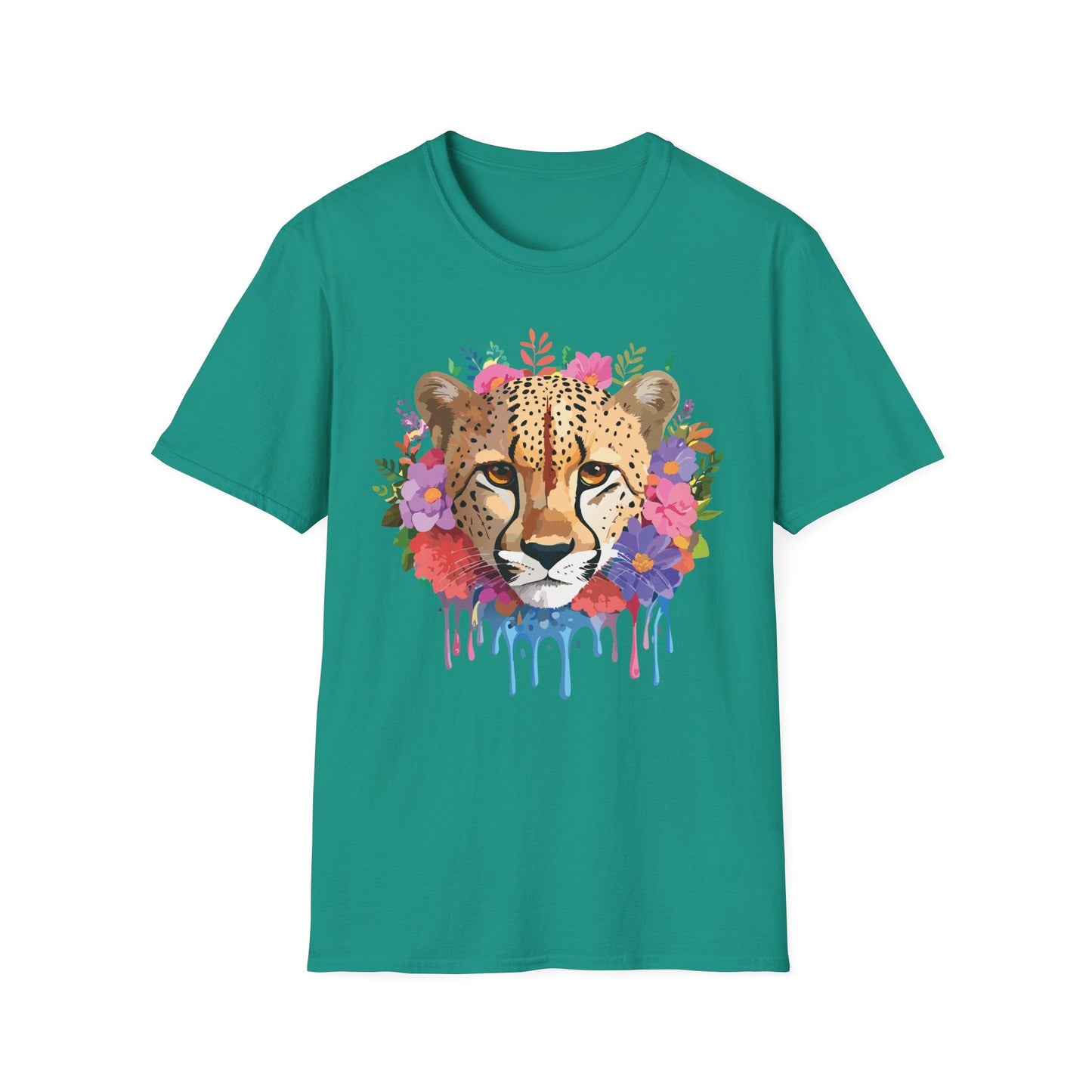Cheetah Print Shirt Softstyle Tee Gildan 64000 100 Percent Ring Spun Cotton